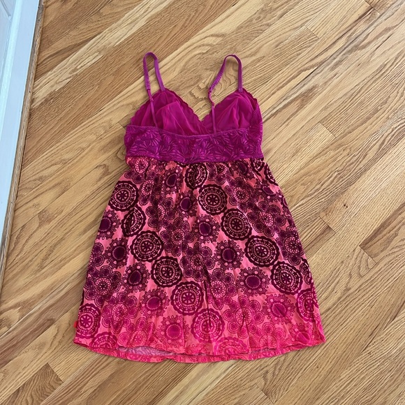 Josie natori lingerie slip chemise super pretty colorful nightgown - Picture 2 of 2